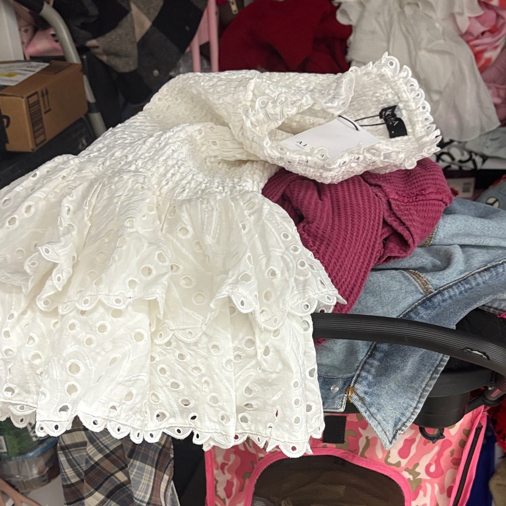 AKIRA White Strapless Dress